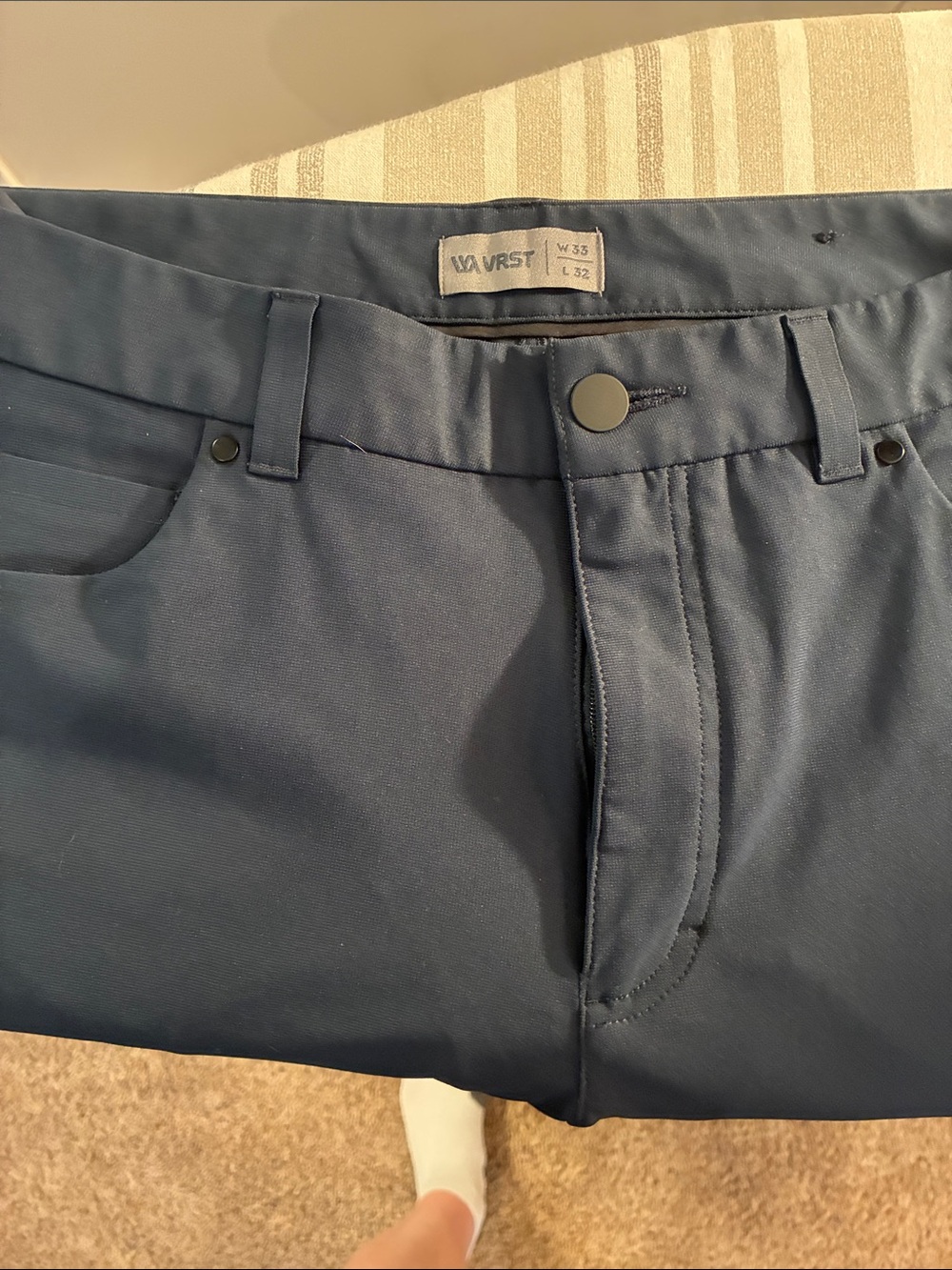 VA VRST Men's Navy Blue Slim Fit Pants